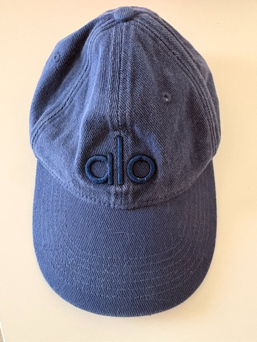 Alo Yoga Navy Logo Adjustable Baseball Cap
